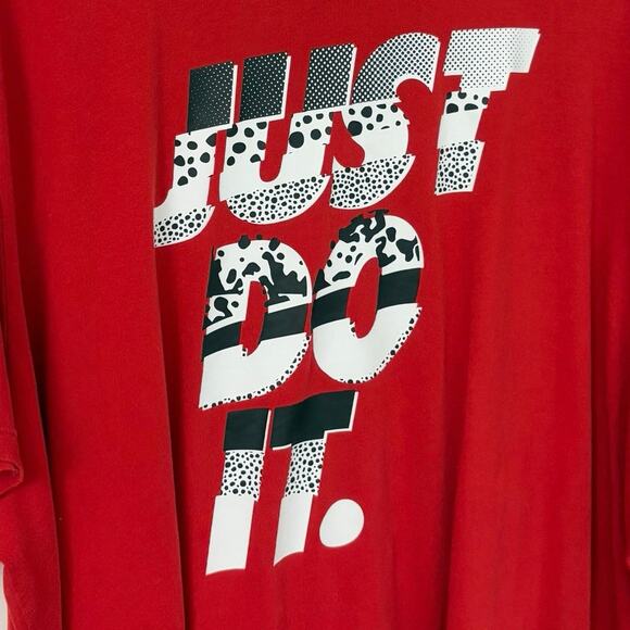 Nike Just Do It Red Graphic T-Shirt Men’s Size 3XL Tall The Nike Tee - Picture 3 of 6
